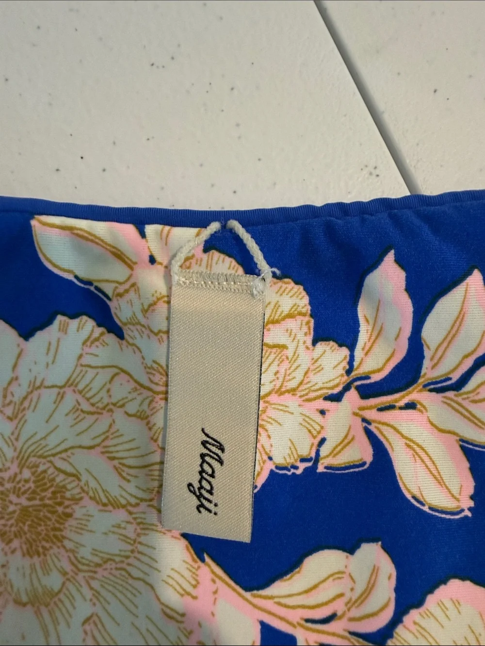 MAAJI Blue Bouquet Splendour High Leg Reversible Bikini Bottom size large
